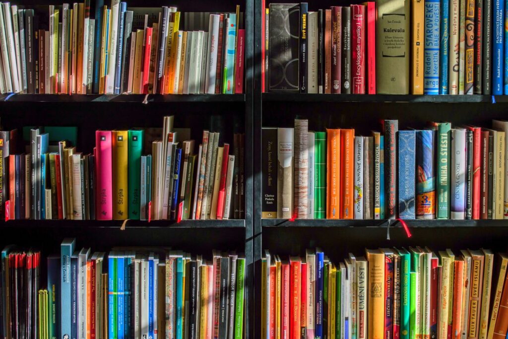 Shelves of law books representing the different practice areas a lawyer may cover